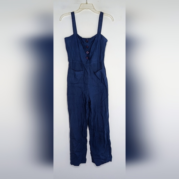 STAUD Mango Jumpsuit in Navy Blue - Picture 2 of 4